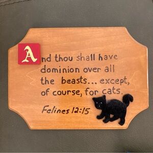 3D Cat Lovers Plaque